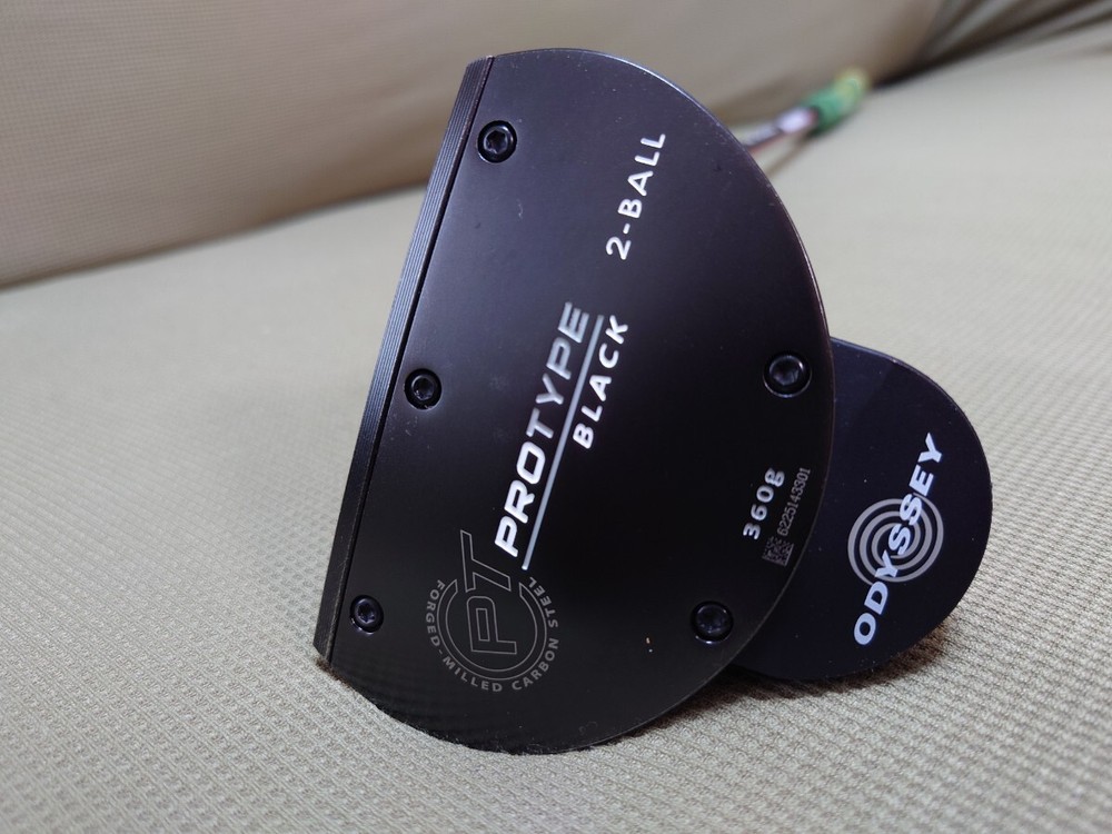Odyssey Protype Black 2 Ball Putter 35 Inch Stroke Lab with Headcover Excellent Condition