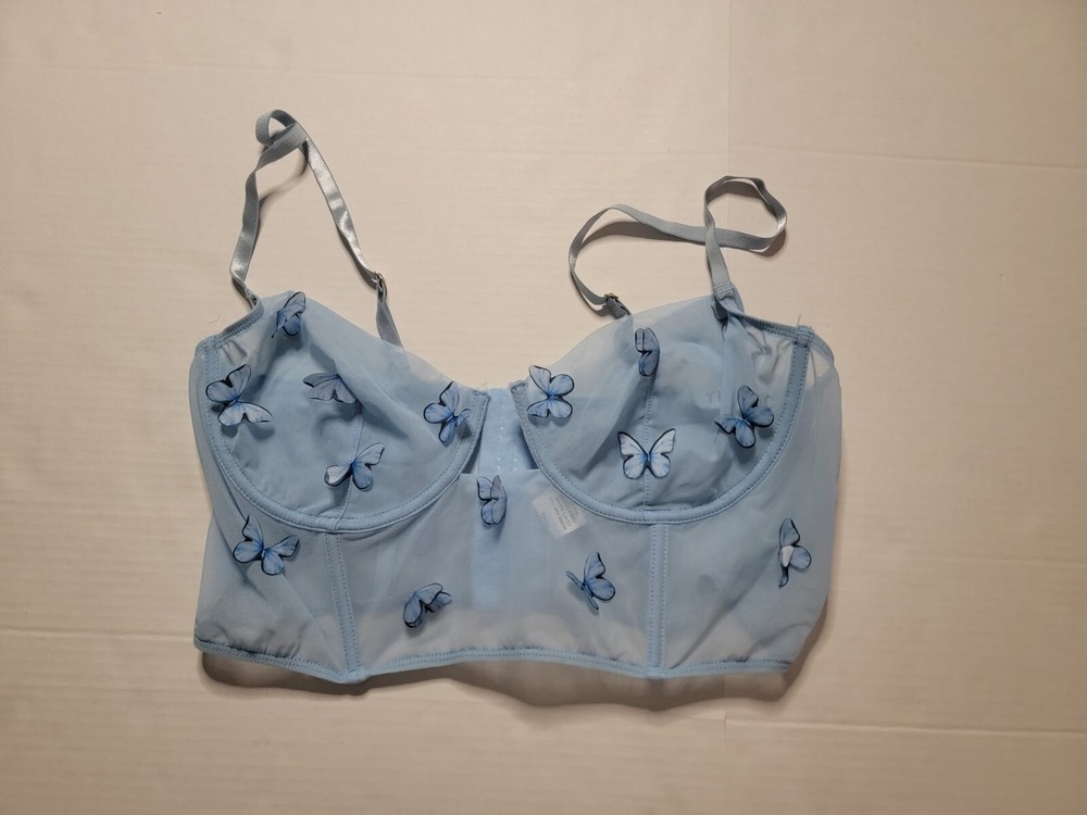 Bralette Tic Toc Polvo Azul Mariposa Correa Talla 2X