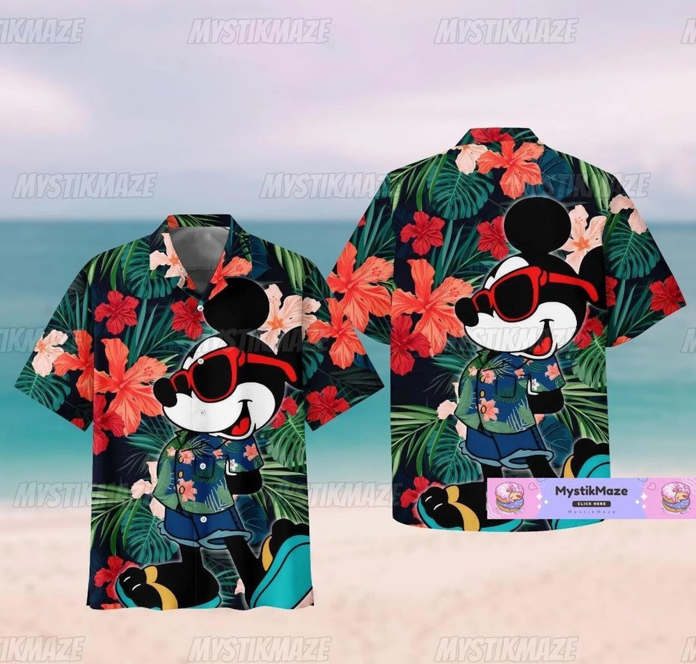 Mickey Mouse 3D Hawaiian Shirt Father’s Day Gift Best Price US Sizes