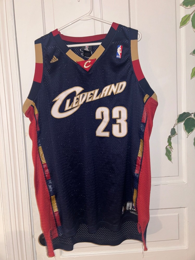 LeBron James Jersey Cleveland Cavaliers #23 Navy Authentic Adidas Medium