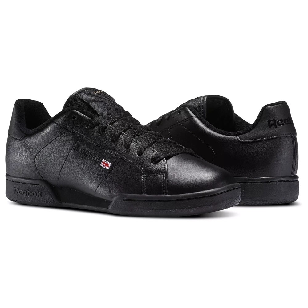Mens Reebok Classic Leather NPC II Shoes Sneakers Size 11 Black Red 6836