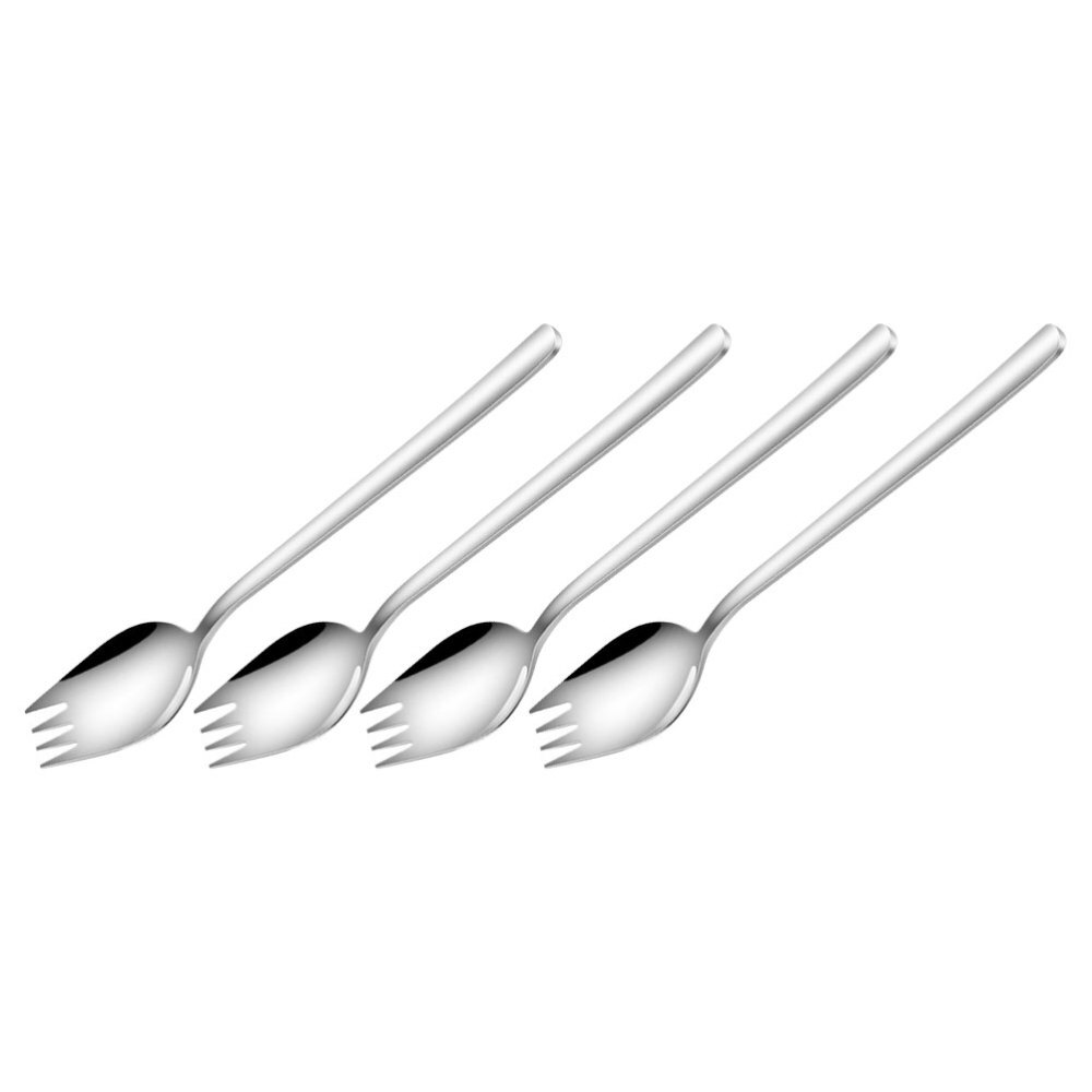 4 Pcs Food Tongs Stainless Steel Salad Spoon Home Use Cutlery