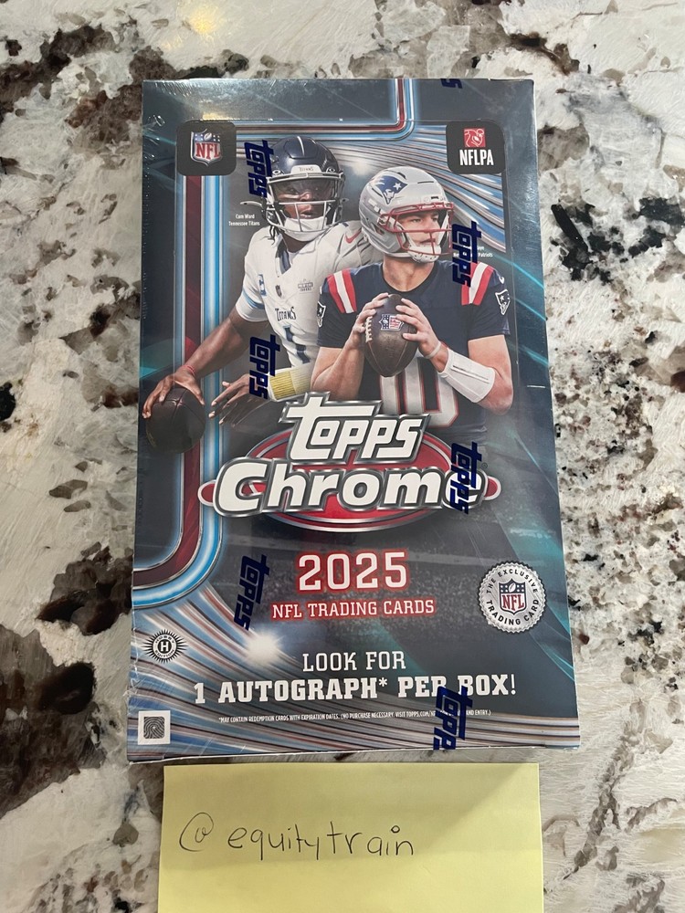 2025-26 Topps **Chrome Football NFL Sealed Hobby Box** (Guaranteed Autograph)