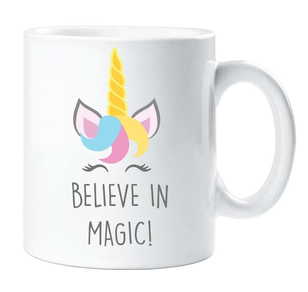 Unicorn Mug Believe In Magic Unicorn Mug Cup Gift Friend Birthday Present
