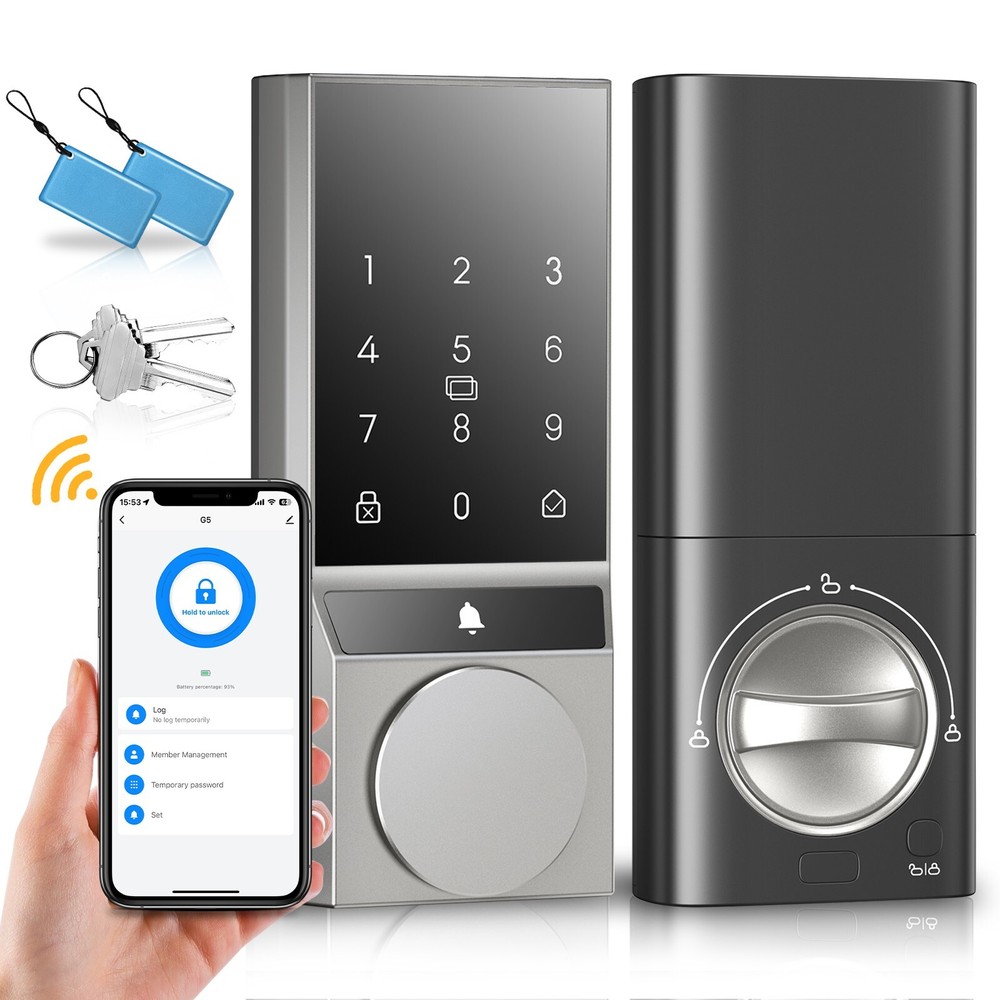 Smart WiFi Keyless Entry Deadbolt Lock with Remote App Access