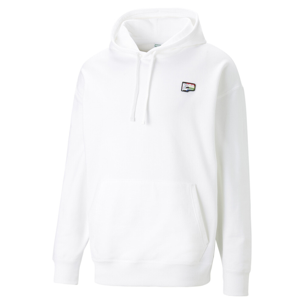 Puma Downtown Pride Men’s White Pullover Hoodie Casual Outerwear 53831102