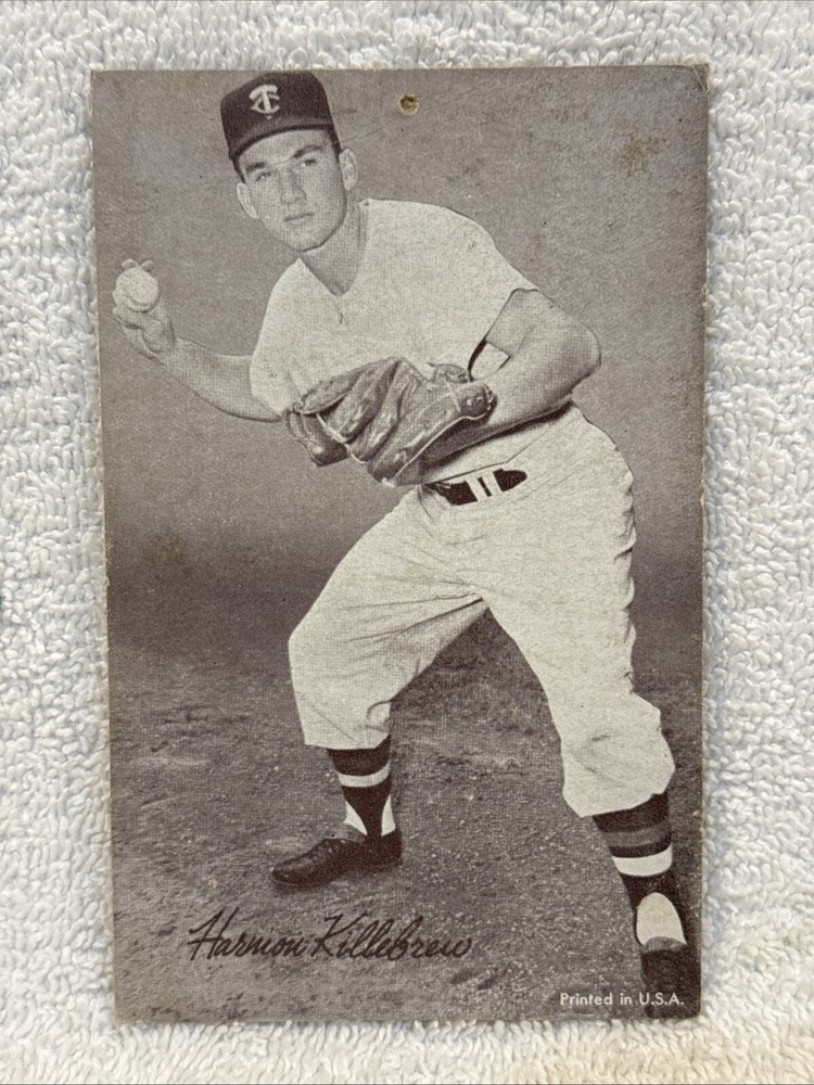 VINTAGE 1962 Harmon Killebrew Stat Back Exhibit Card, Minnesota Twins, LOOK!