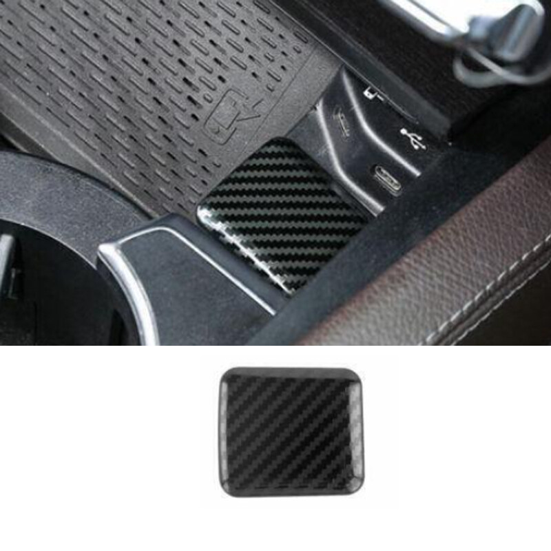 Carbon Fiber Steel Center Console Cigarette Lighter Panel For Benz GLE GLS 20-24