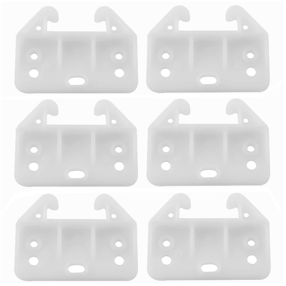 6PCS Plastic Drawer Guides, Drawer Rail, Center Mount Dresser Drawer Guide Br...