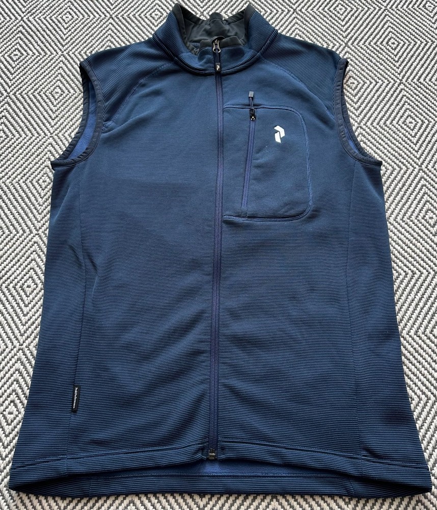 PEAK PERFORMANCE WAITARA MEN'S TREKKING HIKING VEST GILET BLUE SIZE M