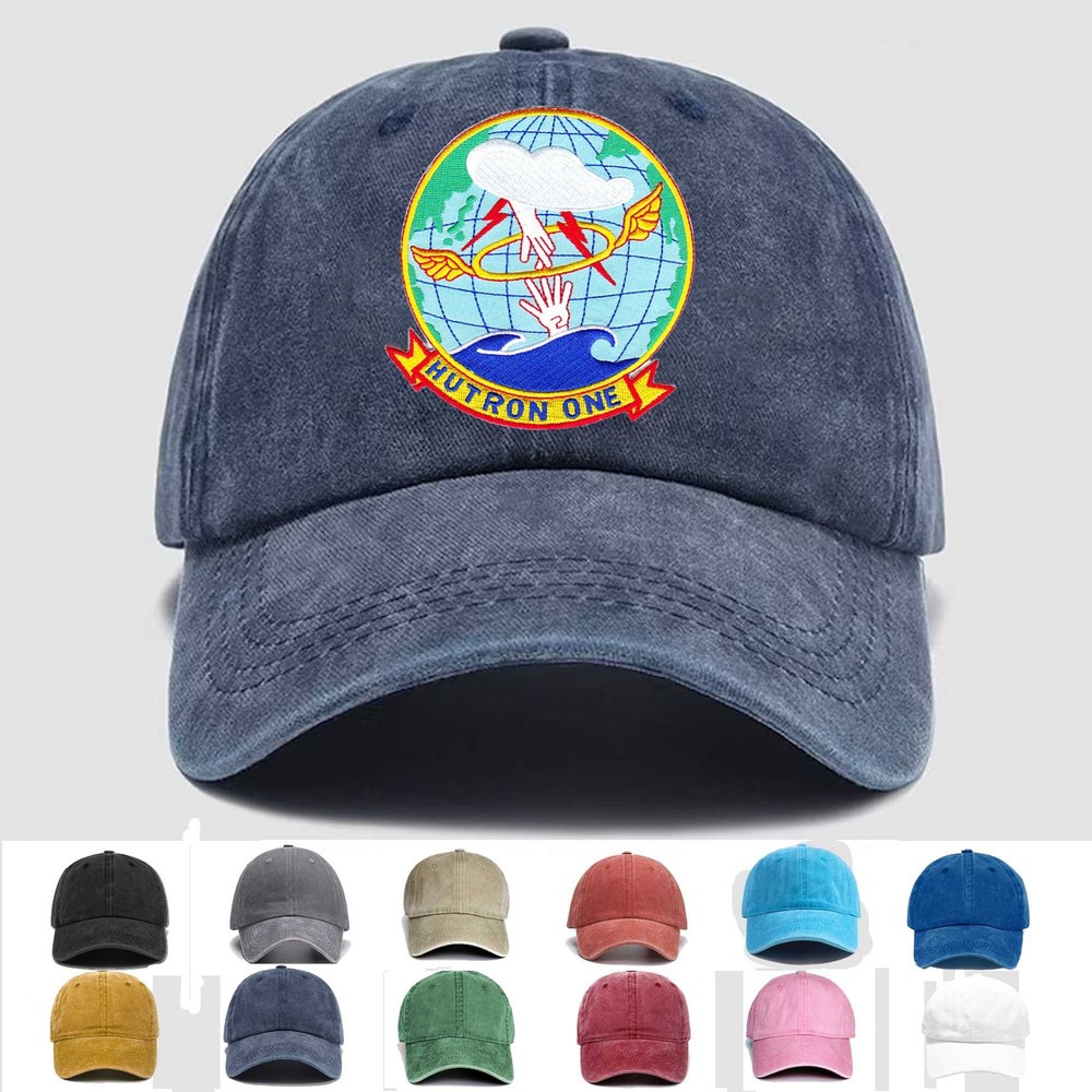 Custom Embroidered Hat HUTRON One HU-1 Helicopter Utility Squadron, Veteran Cap
