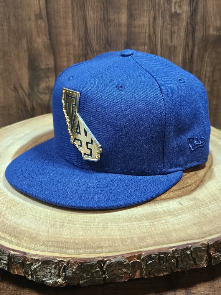 Los Angeles Dodgers New Era 59Fifty Fitted Hat Size 7 5/8 with Cali Logo MLB Baseball Cap