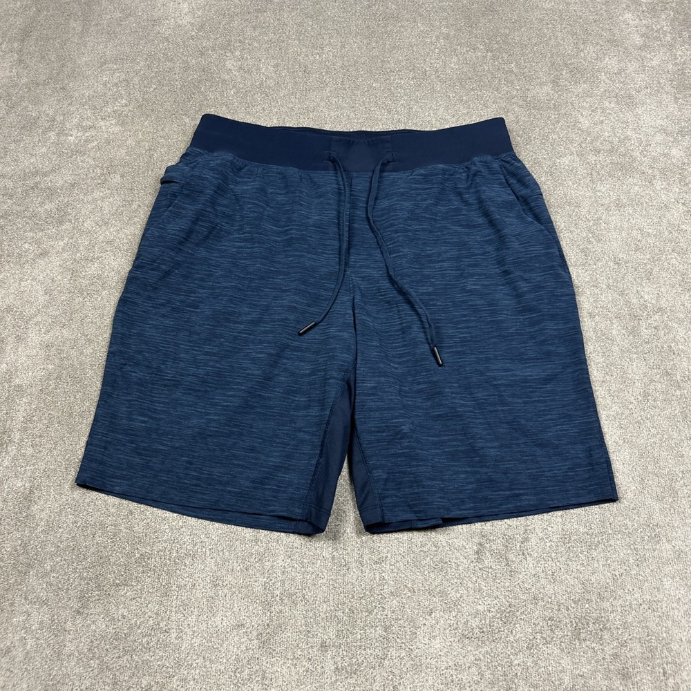 Lululemon T.H.E. Mens Shorts Linerless 9” Inseam Blue Size Large Gym Running