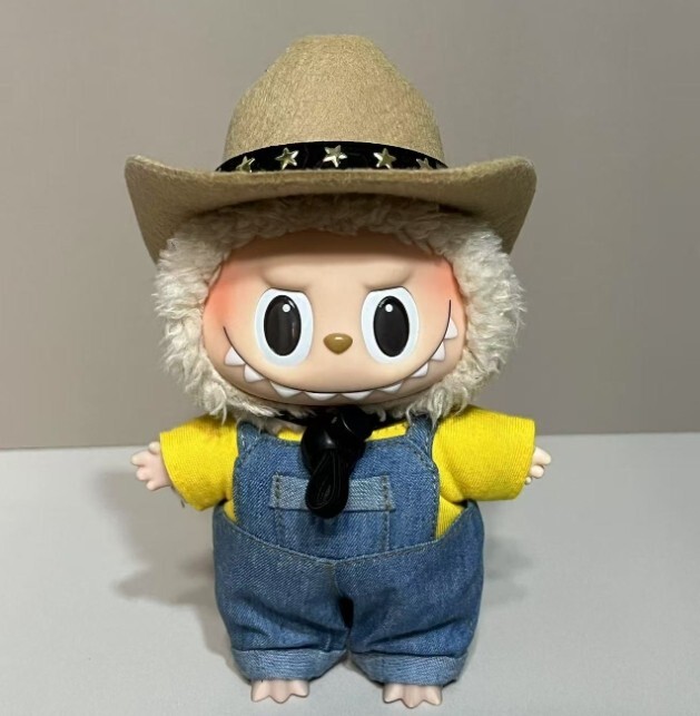 POP MART LABUBU Monsters Plush Doll Western Cowboy Outfit Set No Toy Included
