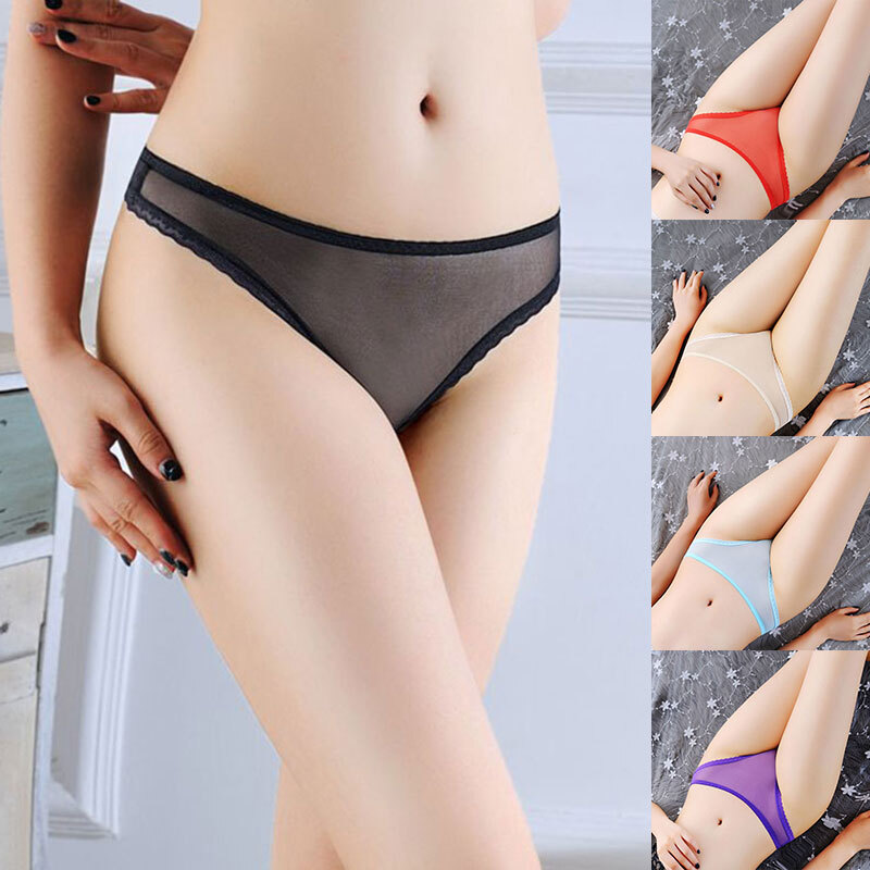 Women Underwear Super transparent Seamless Thong Woman G-String Lace Underwear ◁