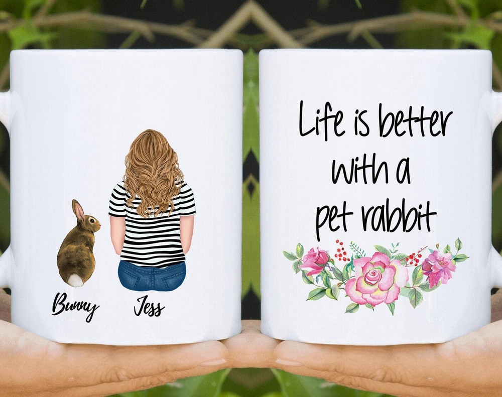 Personalized Rabbit Mug Rabbit Lover Gift Bunny Gift Pet Rabbit Rabbit Gift Idea