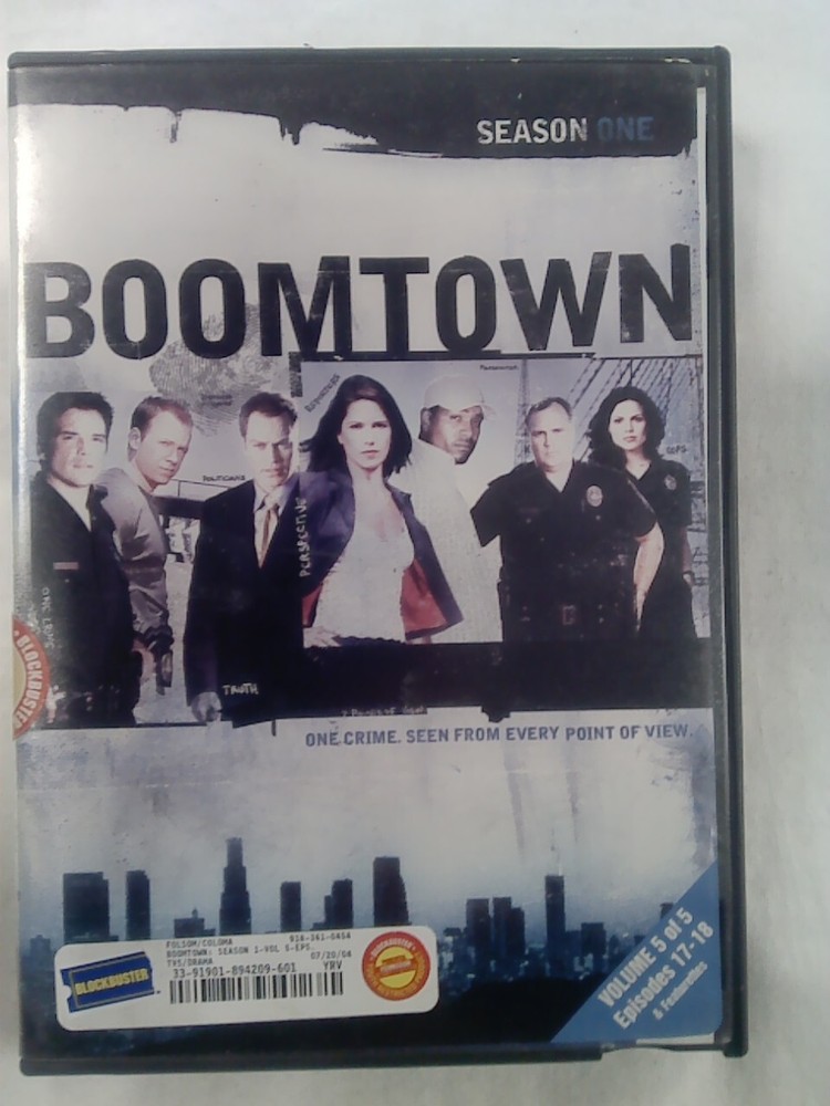 Boomtown Season 1 Disc 5 DVD Replacement Blockbuster Rental Case