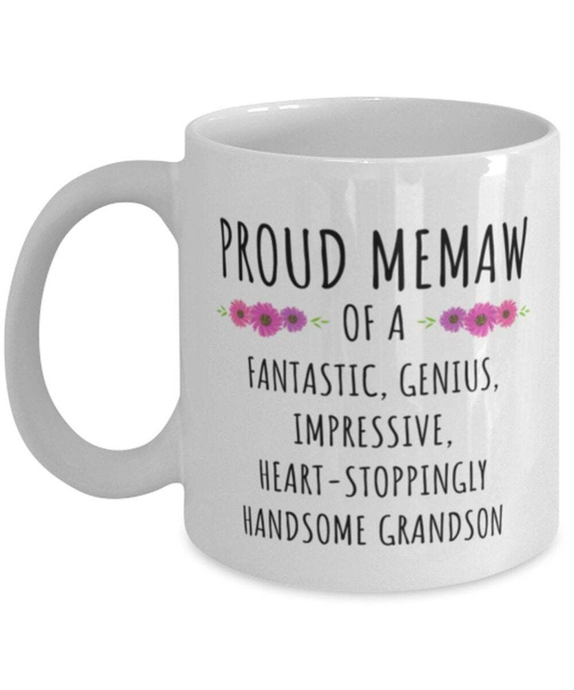 Funny Memaw Mug Mother's Day Gift From Grandson Personalized Memaw Present