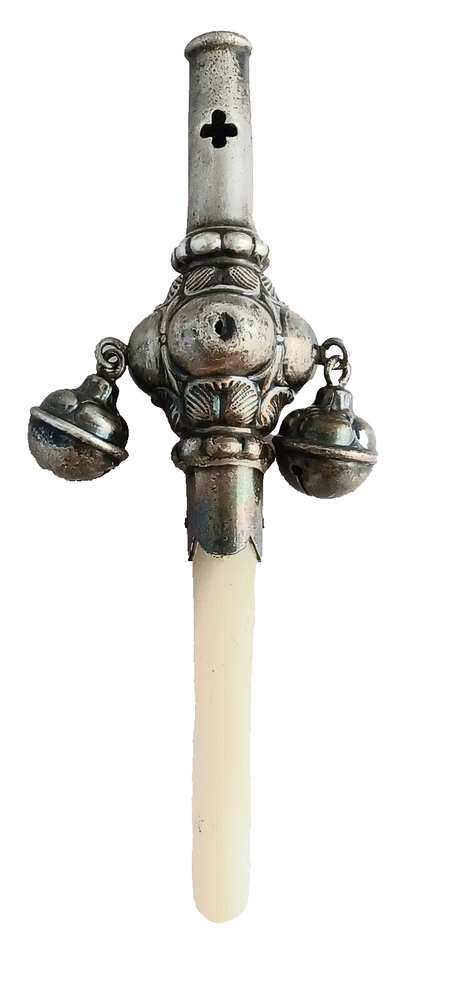 Vintage Tiffany & Co. Sterling & Mop Whistle/Rattle- 5