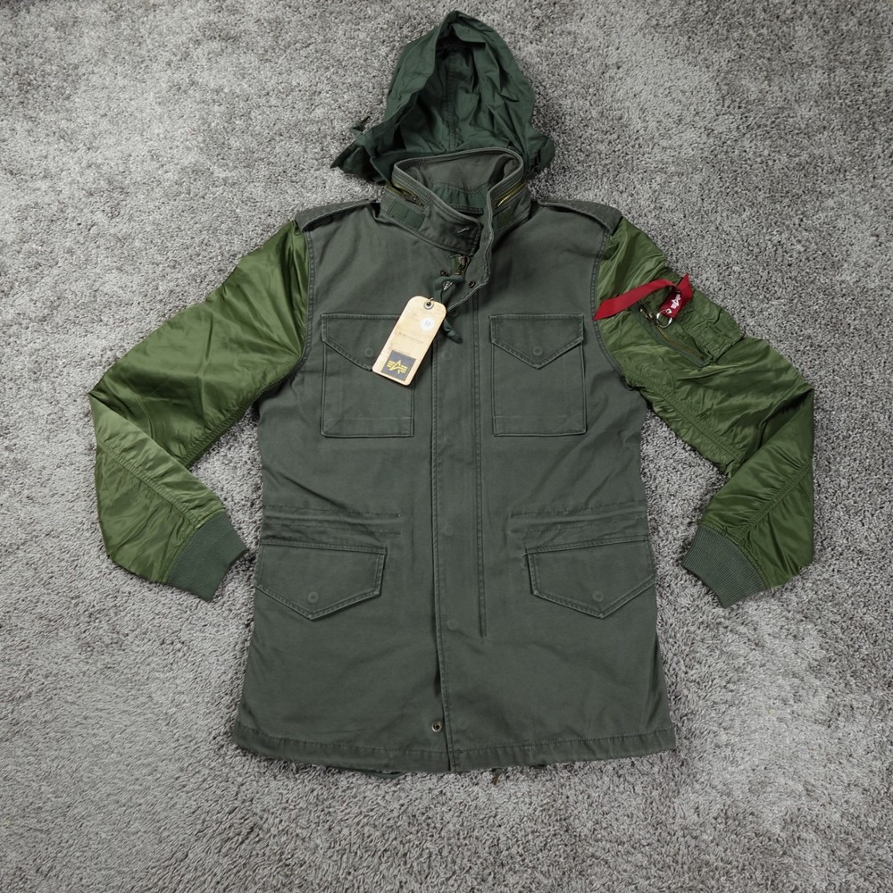 Alpha Industries Jacket Mens Medium Fusion Field Coat Bomber