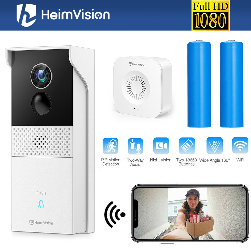 1080P HD Wireless WiFi Ring Doorbell Intercom Video Audio Security Camera +Chime