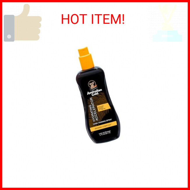Australian Gold Dark Tanning Accelerator Spray Gel, 8 Ounce | Moisturize & Hydra