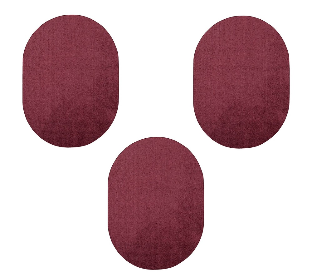 Furnish my Place Modern Plush Solid Cranberry Color Rug, Indoor/Outdoor Mat, ...