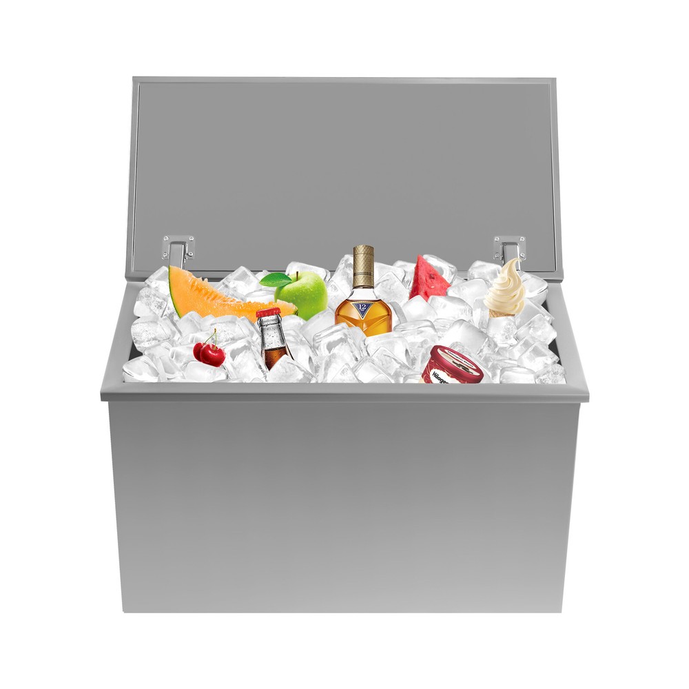 40/50/100L Drop In Ice Chest Ice Bin Wine Chiller Stainless Steel Ice Cooler