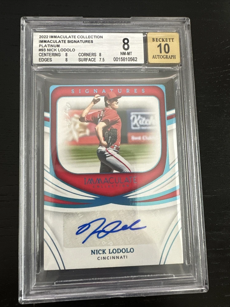 2022 Panini Immaculate Collection - Immaculate Signatures Platinum #IS-NL Nick Lodolo /1 (AU, RC)