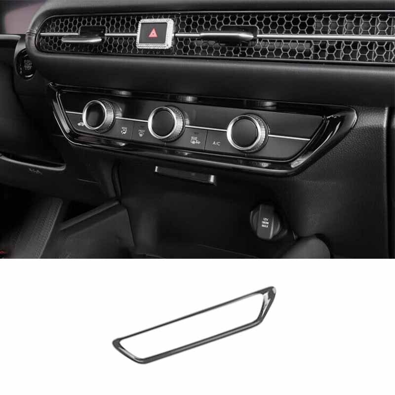 Cover Trim Bright Black Central Centrol AC Switch 2023-2024 For Honda HR-V HRV