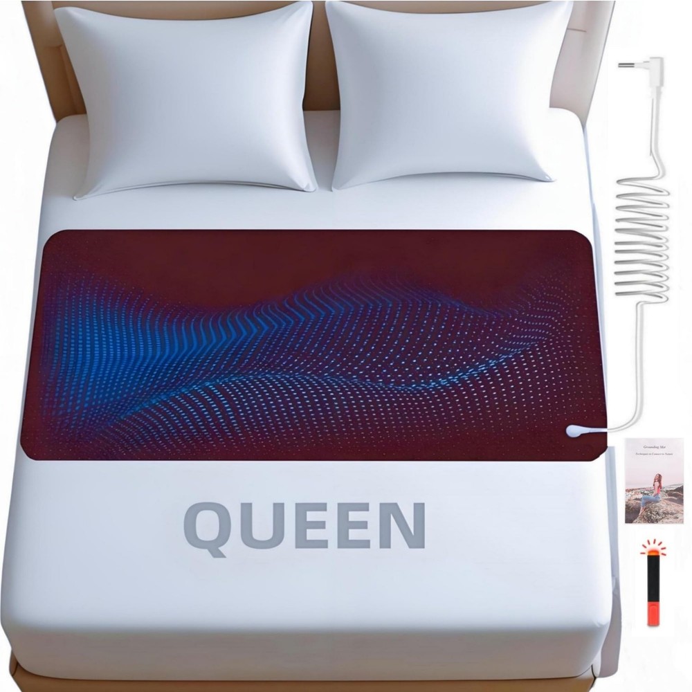Grounding Mat for Bed,Queen Mattress Grounding Pad(27x60In) for Better Sleep,...