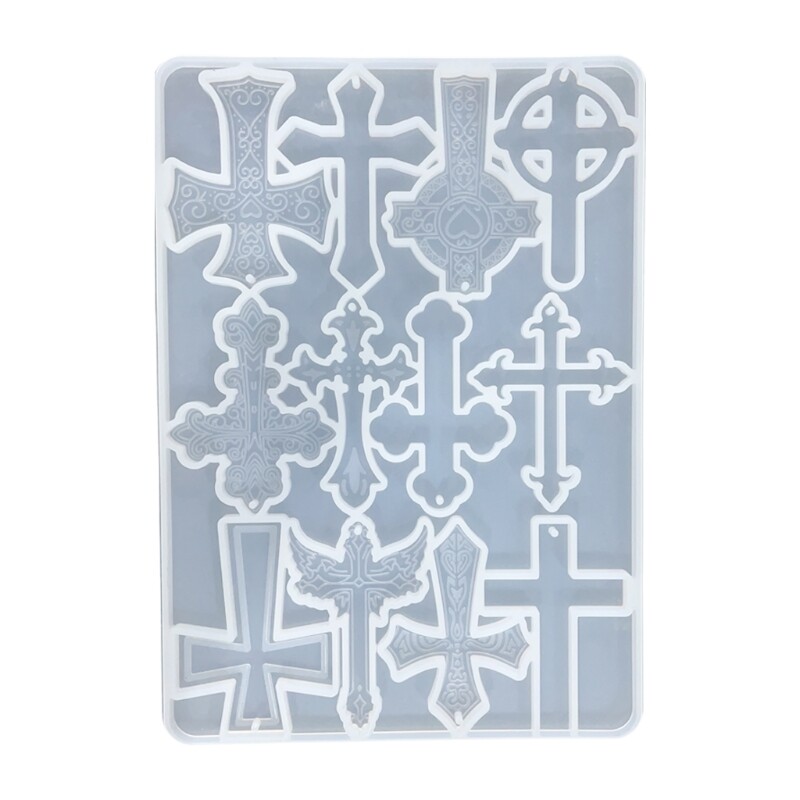 Handmade Religious Theme UV Epoxy Keychain DIY Crystal Resin Mold
