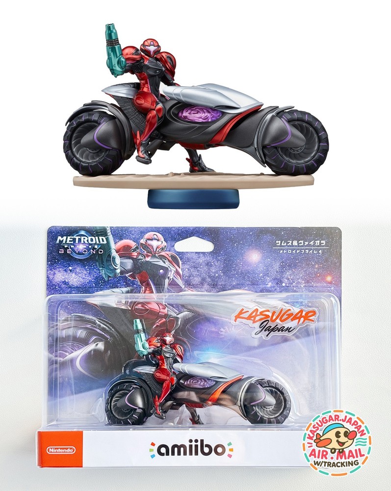 new amiibo Samus & Vi-O-La Figure Metroid Prime 4 Nintendo fm Japan w/Track.