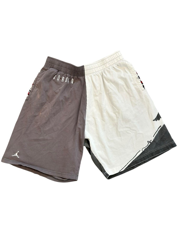Nike Air Jordan Colorblock Shorts Mens XL Gray Jumpman 100% Cotton Y2K Vintage