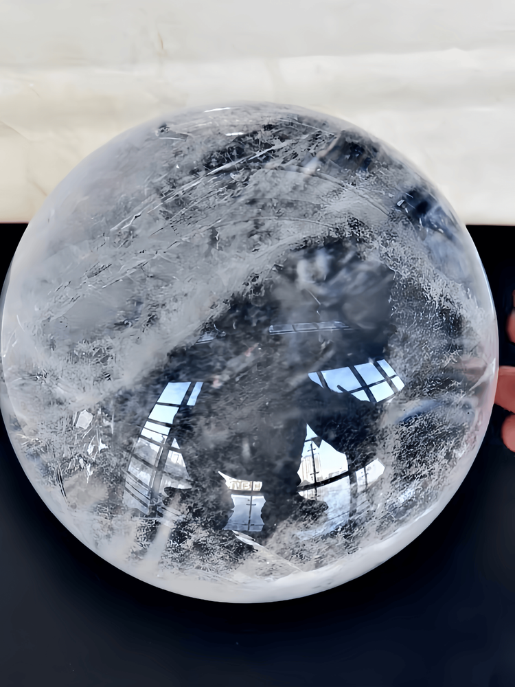 16.28LB Top Natural Clear Quartz Ball Crystal sphere reiki Healing Decor 180mm