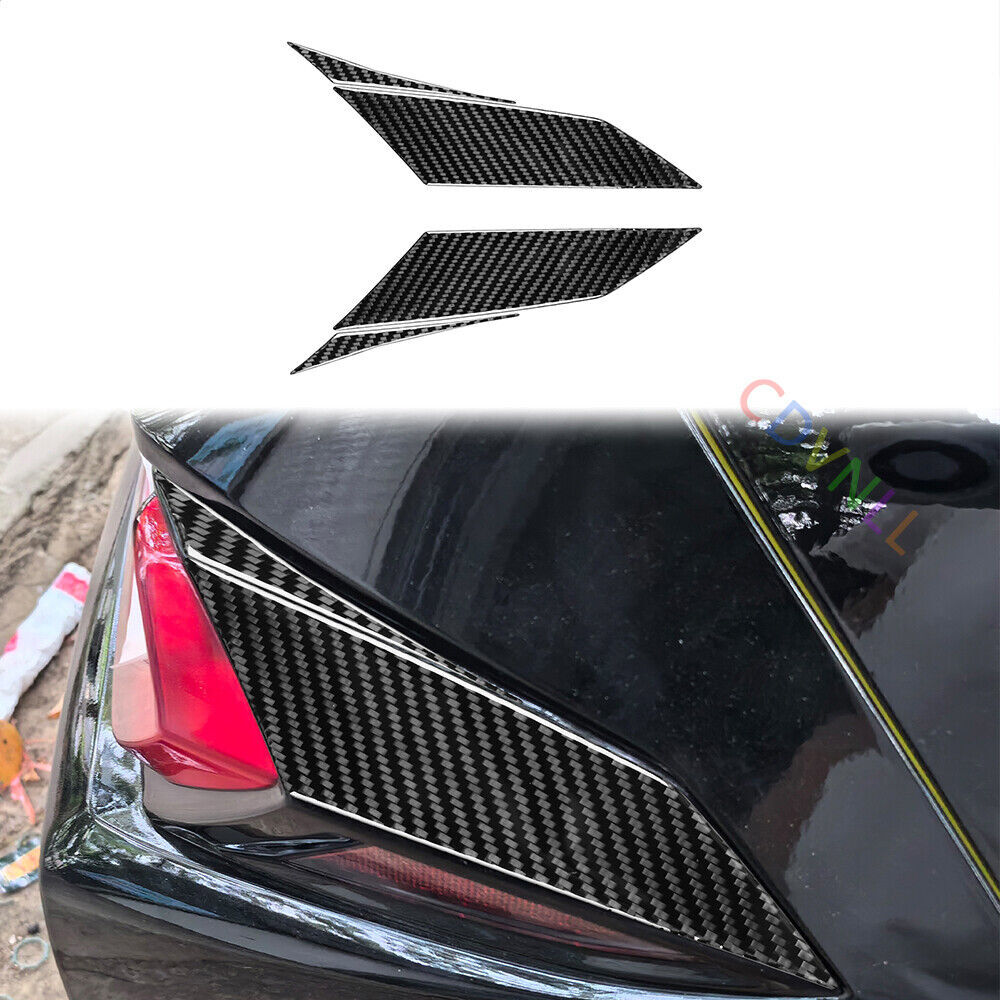 4xFor Corvette C8 Real Carbon Fiber Exterior Rear Tail Light Lamp Both Side Trim