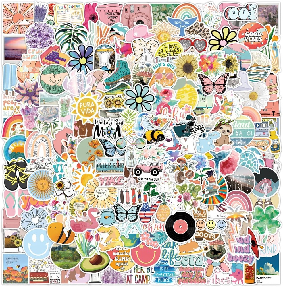 200Pcs Water Bottle Stickers for Kids, Cute Stickers for Water Bottles, Vinyl Wa