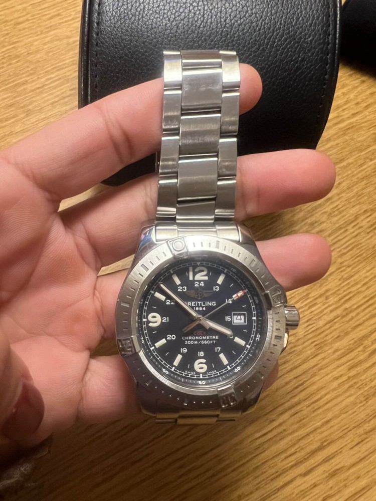 Breitling Colt A74388 Mens Blue Dial Stainless Steel Watch