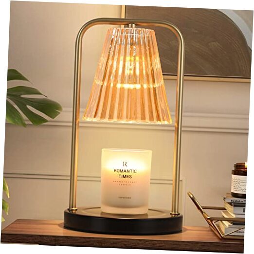 Candle Warmer Lamp, Electric Candle Lamp Warmer for 1 Pack Amber & Gold & Metal