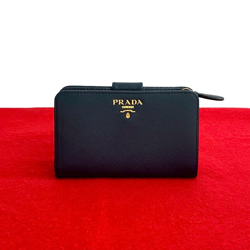 PRADA Saffiano Leather Bag with Gold Hardware - Genuine Leather Luxury