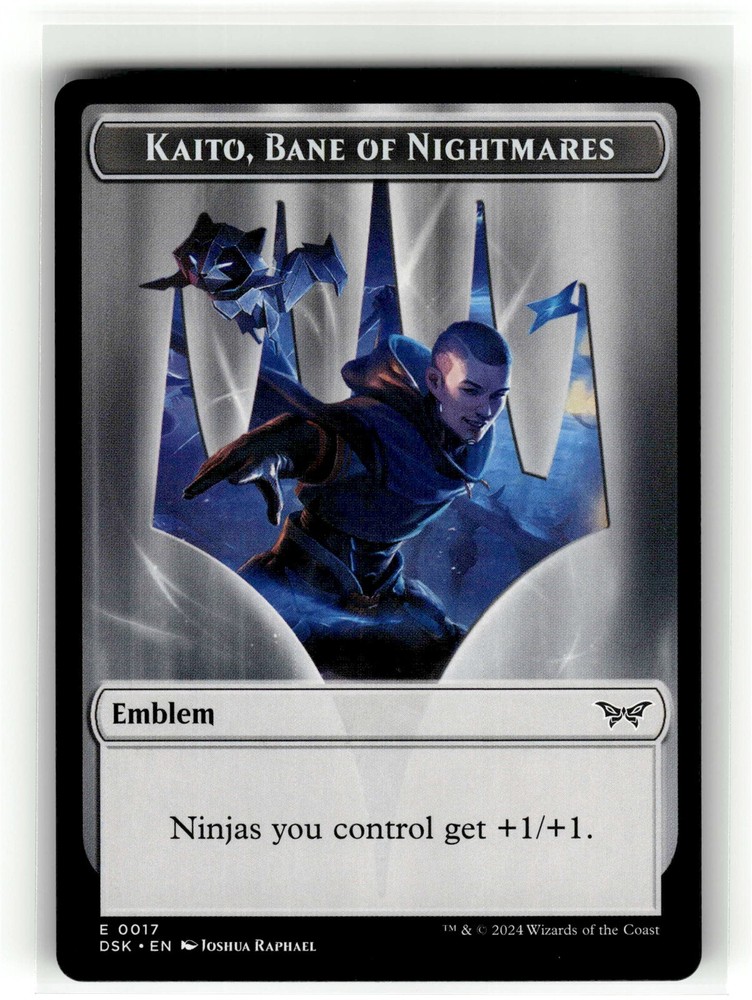 EMBLEM - KAITO, BANE OF NIGHTMARES Duskmourn House of Horror #17 DSK(NM+)(MTG)