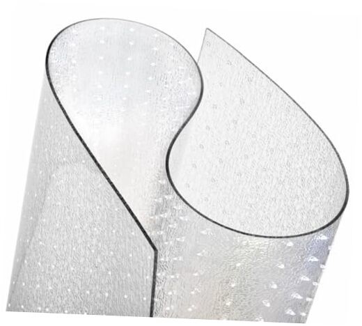 Clear Carpet Runner, USA Made, Safe, 24 x 36 Inch, 2mm Thick Cleated Vinyl,