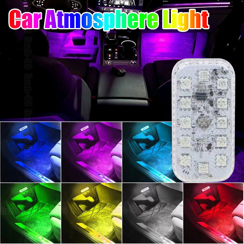 1x Colorful Car Atmosphere Led Ambient Touch Light Auto Car Interior Accessories