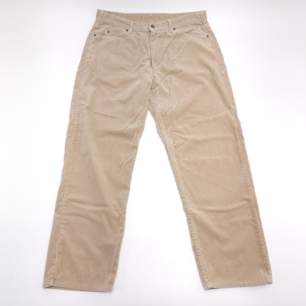 Vintage Levi’s 565 Corduroy Wide Leg Pants Mens 36x32 Tan Khaki Y2K USA READ