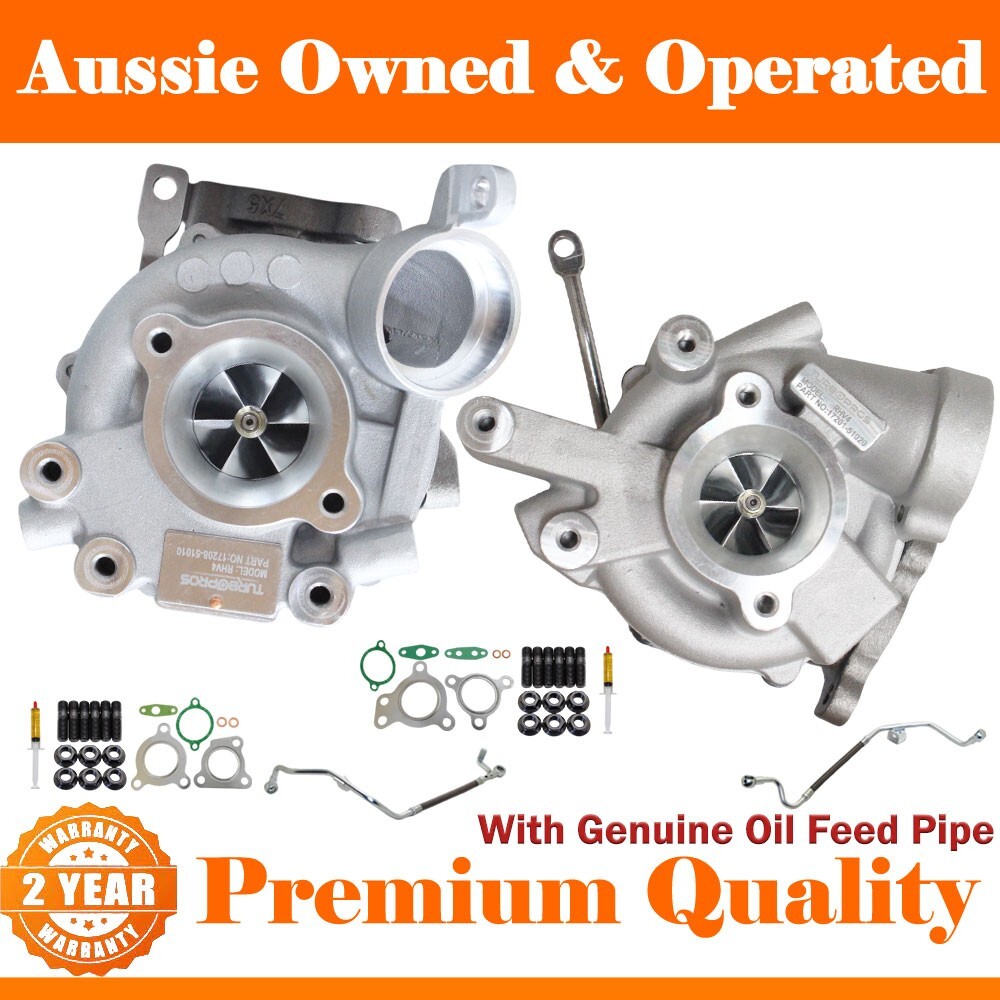 Billet Turbo No Actuator with Oil Feed Pipe for Toyota LandCruiser 200 4.5L