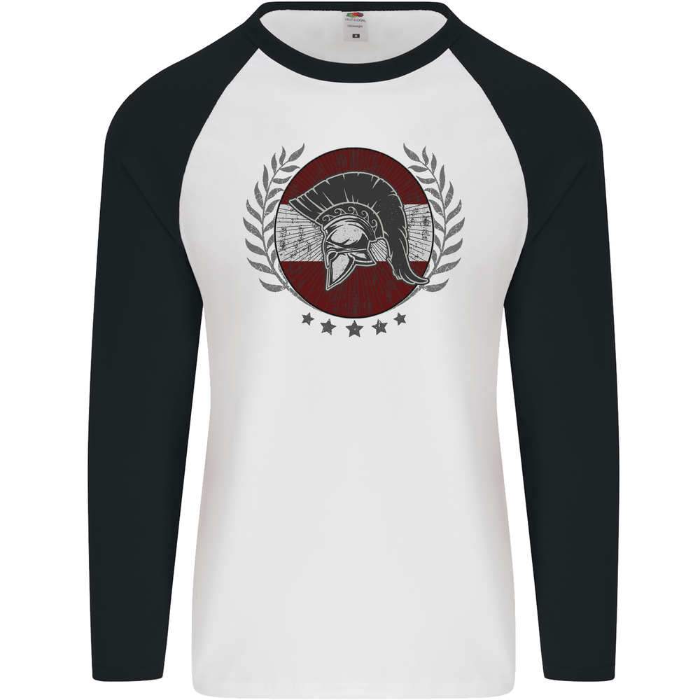 Austria Bodybuilding Flag Gym Training Austrian Mens L/S Baseball T-Shirt