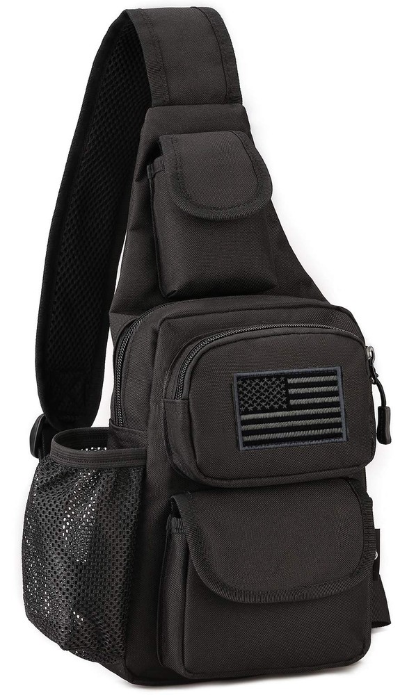 Tactical Sling Bag Military MOLLE Crossbody Pack Chest Shoulder Backpack with...