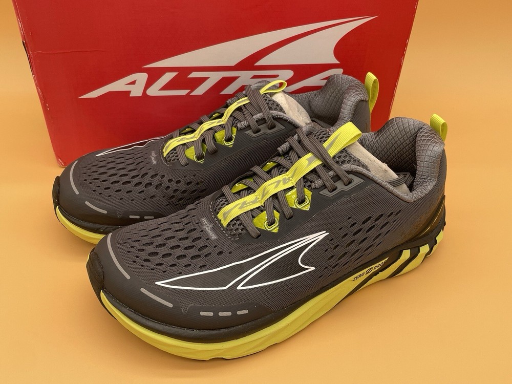 Altra Men Torin 4 Running Shoes Size 7.5 Gray Lime Sneakers Lace Up New