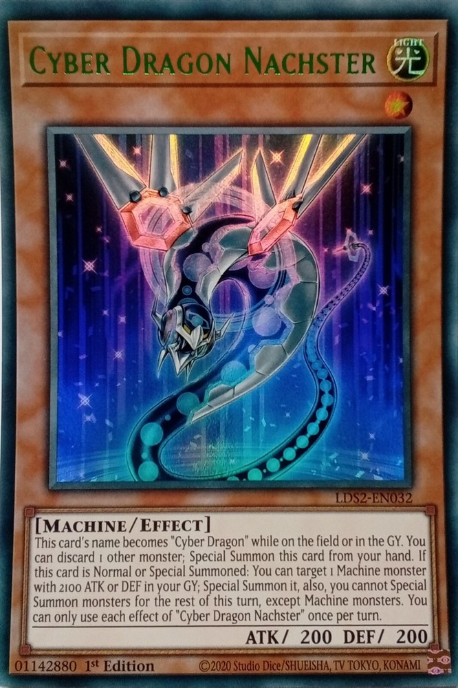 Cyber Dragon Nachster 1st Edition Ultra Rare Yugioh Card LDS2-EN032  