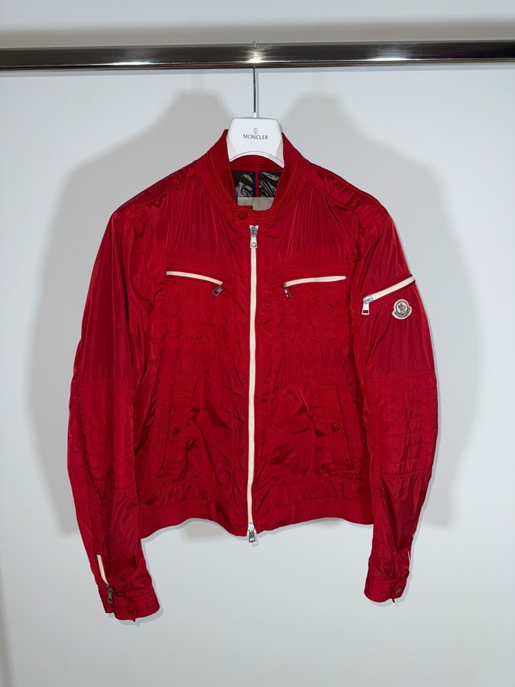 Moncler Thym Red Jacket Size 4 L Waterproof Hooded Puffer Coat